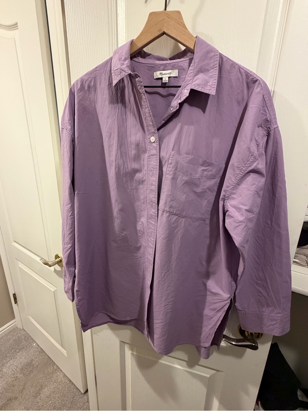 Madewell Signature Oversized Popling Button Down Shirt M